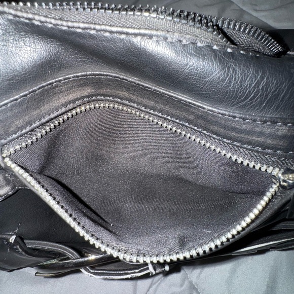 SOLD 
Black Biker Style Shoulder Bag - Picture 4 of 6